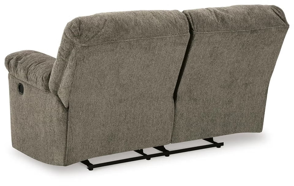 Alphons manual reclining loveseat in Putty - angle view