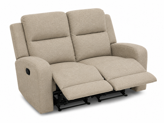 Sandy Beige Manual Reclining Loveseat