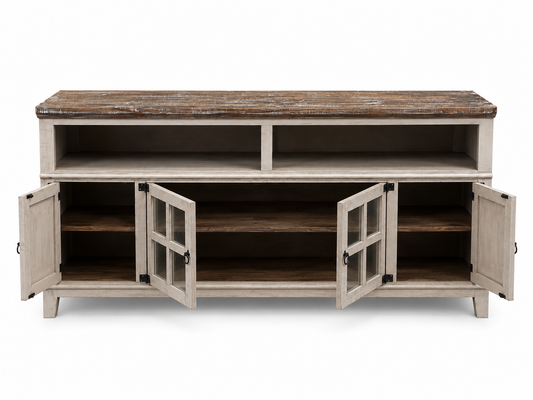 Farmhouse 4 Door Media Console