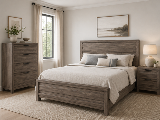 Tanners Creek Queen Panel Bed - Greystone
