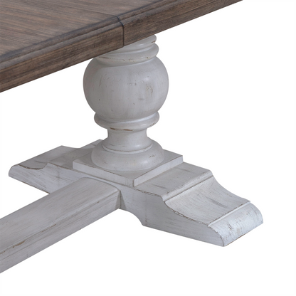 River Place Trestle Dining Set - Riverstone White