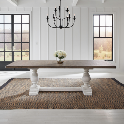River Place Trestle Dining Set - Riverstone White