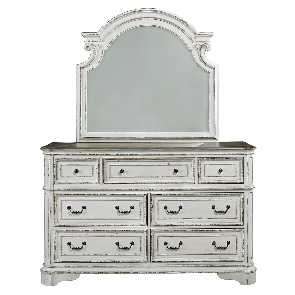 Magnolia Manor 7-Drawer Dresser & Mirror