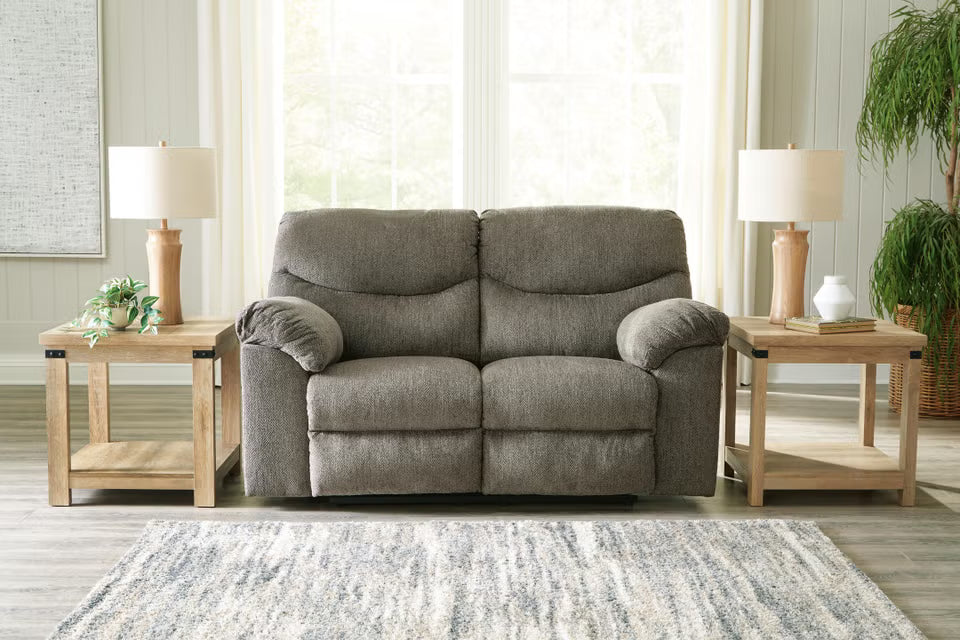 Alphons Manual Reclining Loveseat - Putty