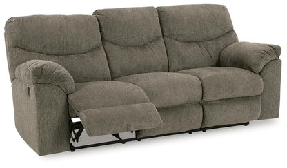 Alphons manual reclining sofa in Putty - back view