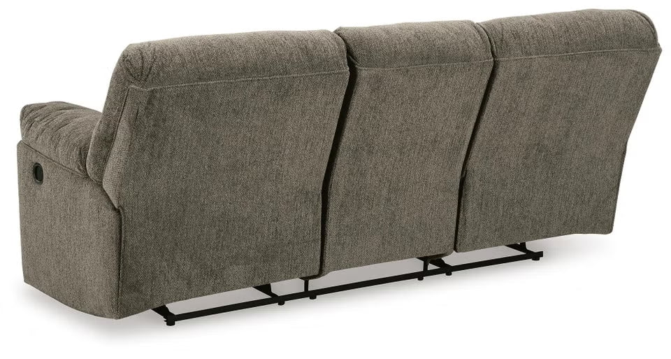 Alphons manual reclining sofa in Putty - angle view