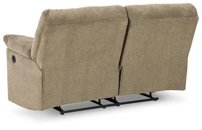 Alphons manual reclining loveseat in Briar - back view