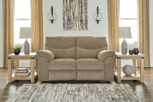 Alphons manual reclining loveseat in Briar - front view
