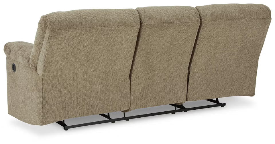 Alphons manual reclining sofa in Briar - angle view
