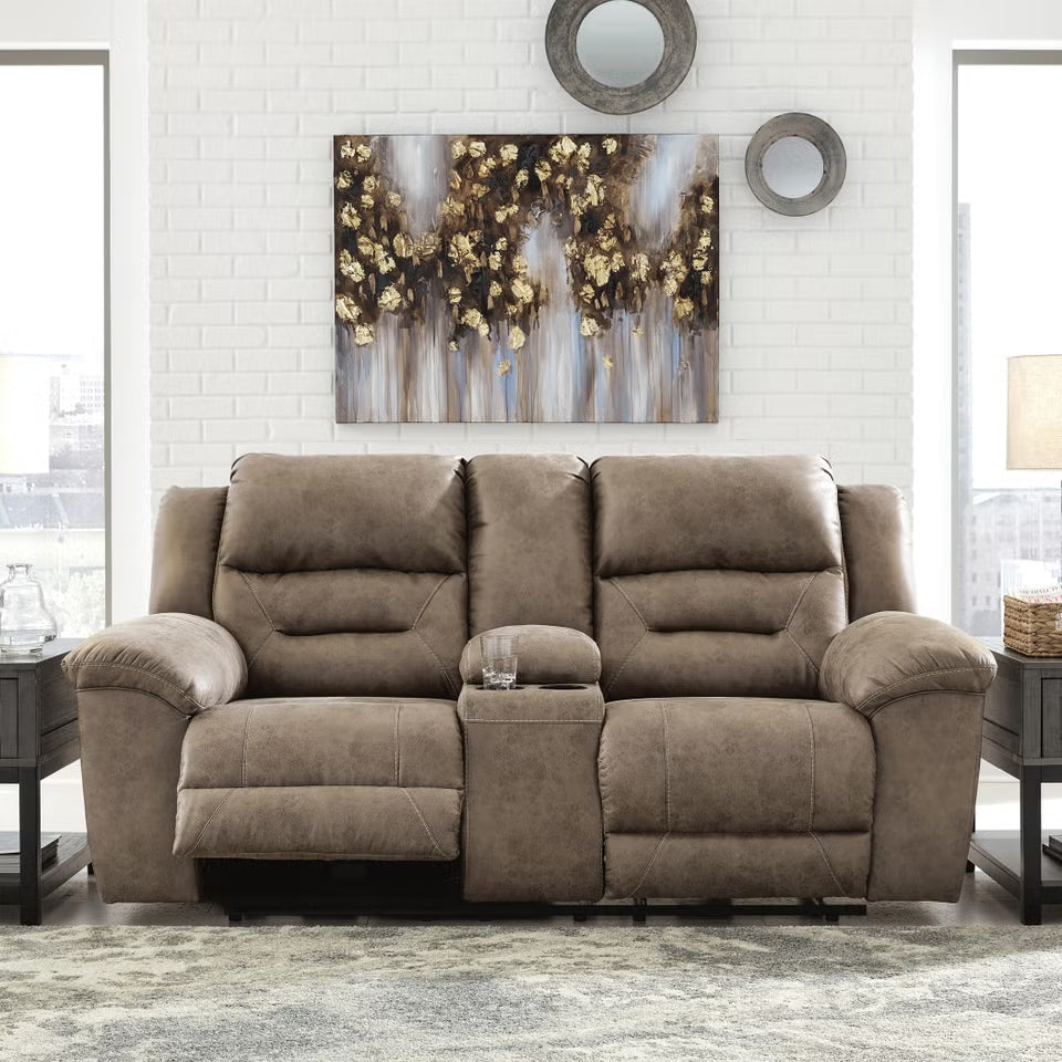 Stoneland Manual Reclining Loveseat with Console