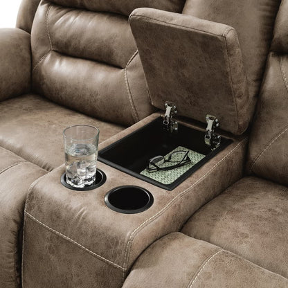 Stoneland Manual Reclining Loveseat with Console