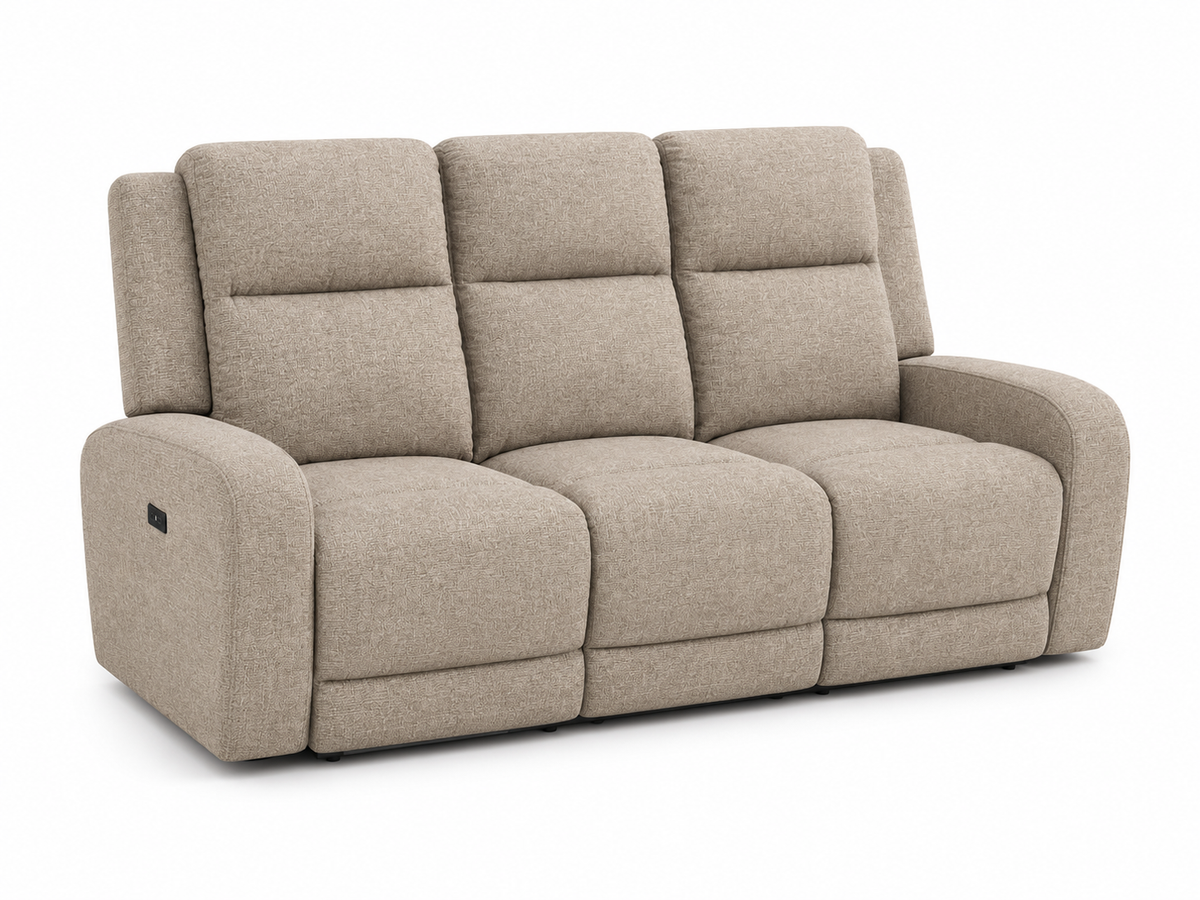 Sandy Beige Power Reclining Sofa