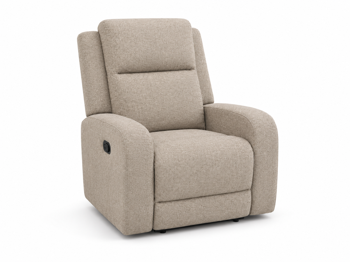 Sandy Beige Manual Recliner