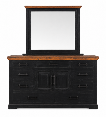 Burning Wood Bedroom Collection Dresser/ Mirror