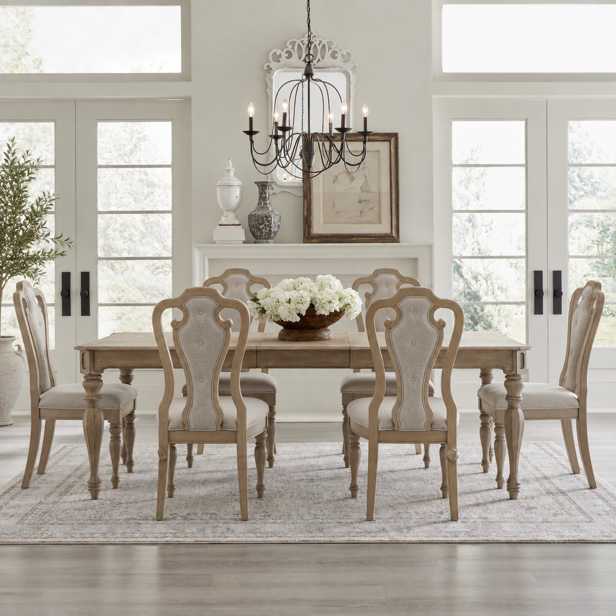 Magnolia Manor II Rectangular Dining Set - Weathered Bisque