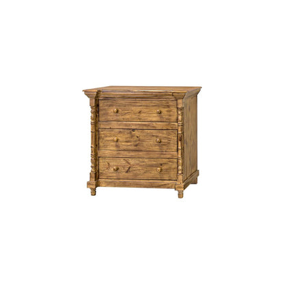 Beasley 3-Drawer Nightstand - Smooth Pecan