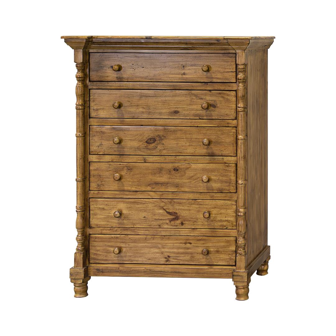 Beasley 6-Drawer Chest - Smooth Pecan