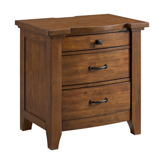 Gage 3-Drawer Nightstand - Chestnut
