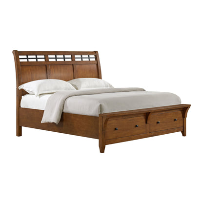 Gage Storage Sleigh Bed - Chestnut
