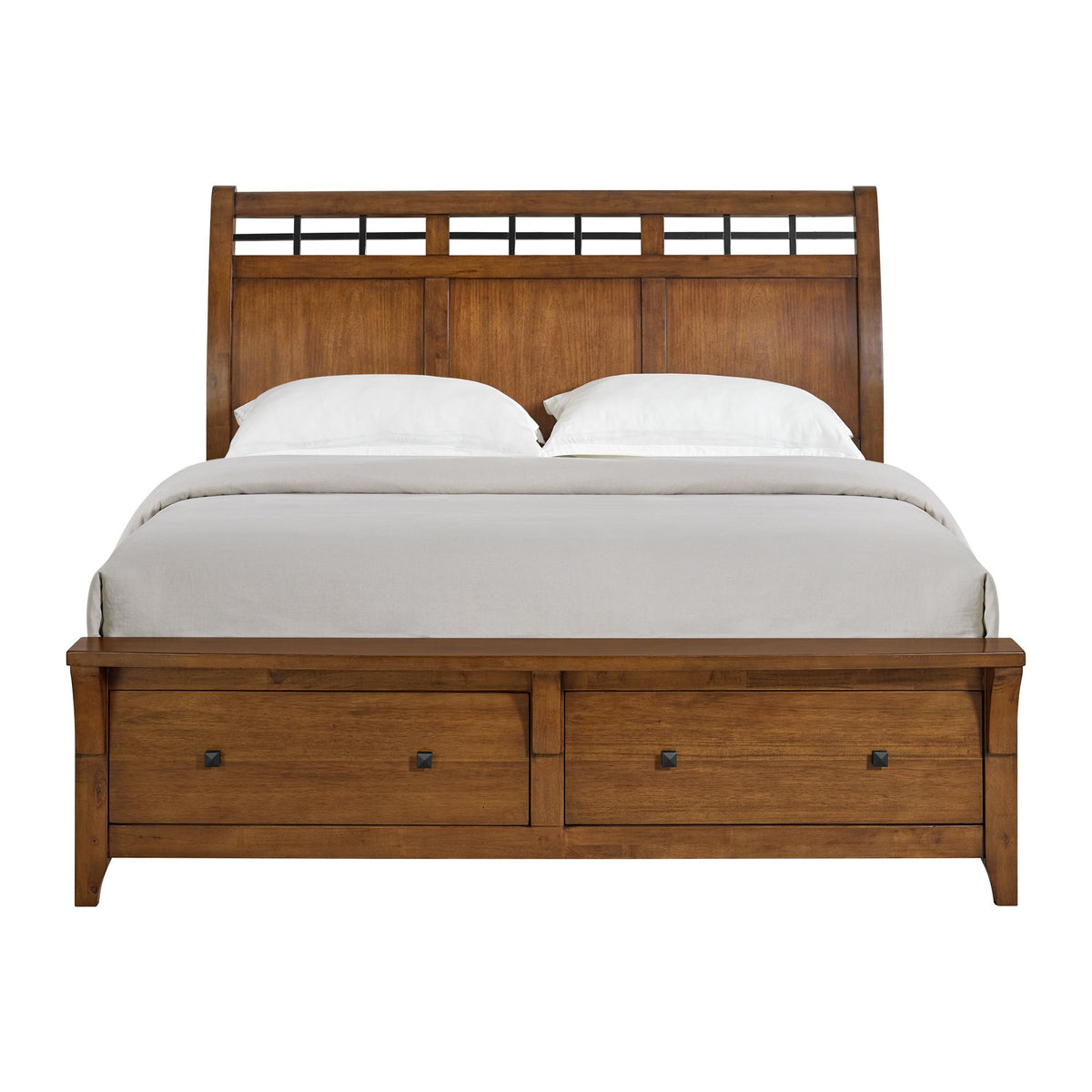 Gage Storage Sleigh Bed - Chestnut