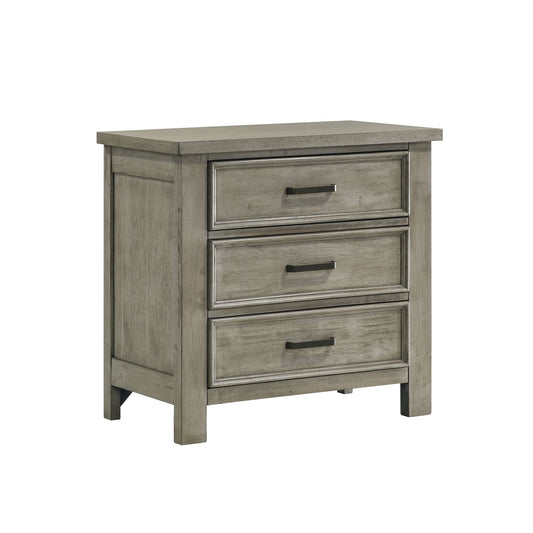 Sullivan 3-Drawer Nightstand - Drift Grey